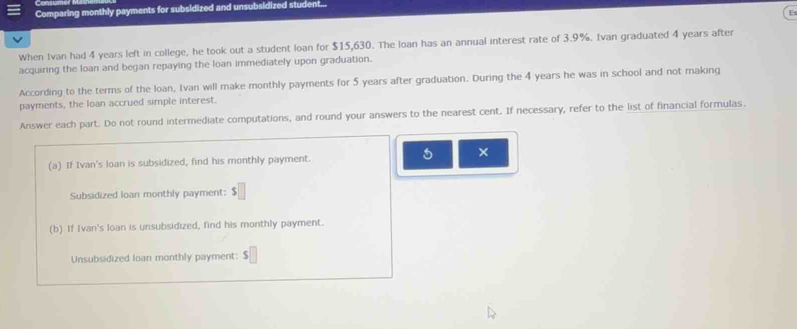 when ivan had 4 years left in college, he took out a student loan for \…