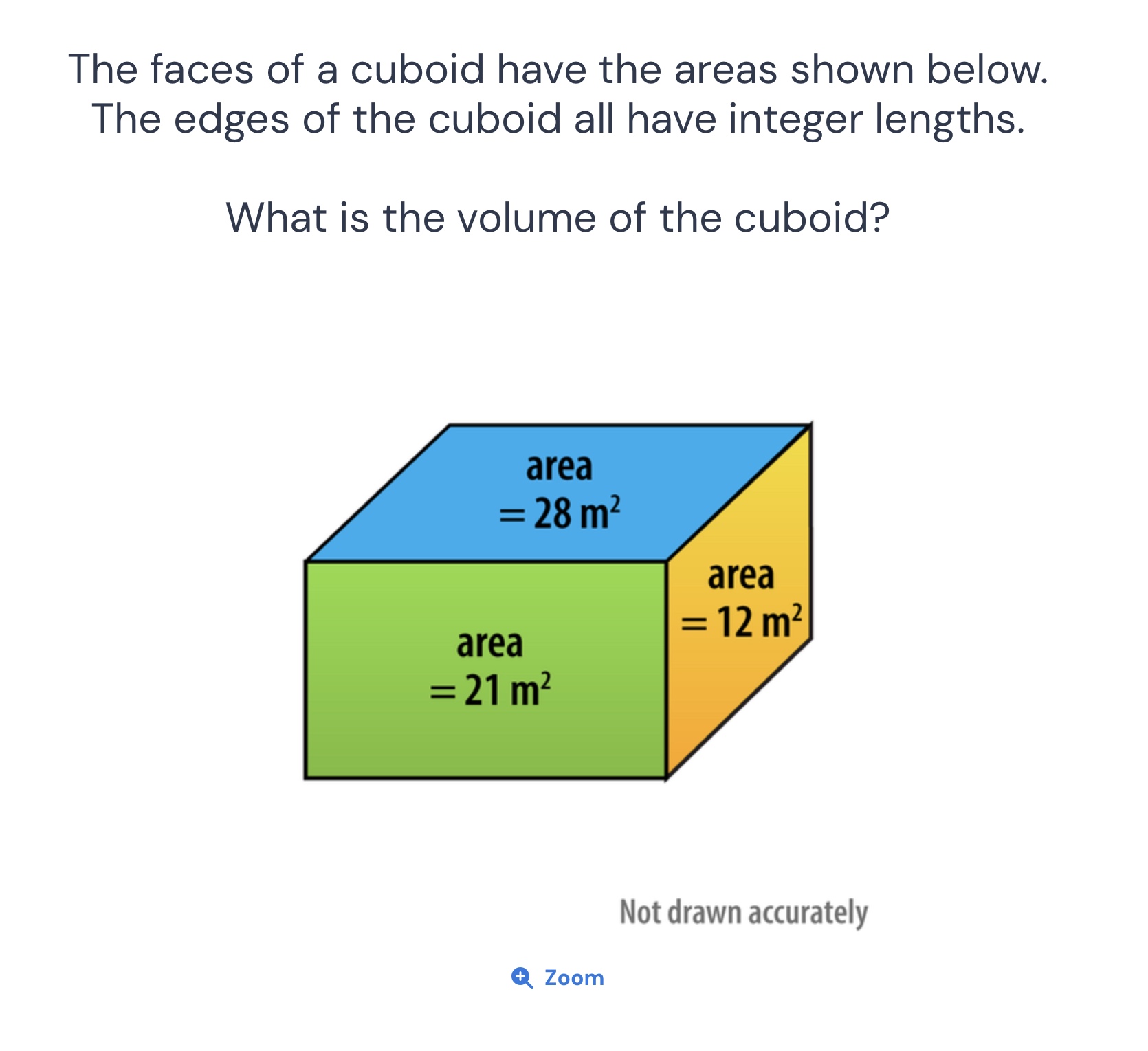 the faces of a cuboid have the areas shown below. the edges of the cubo…