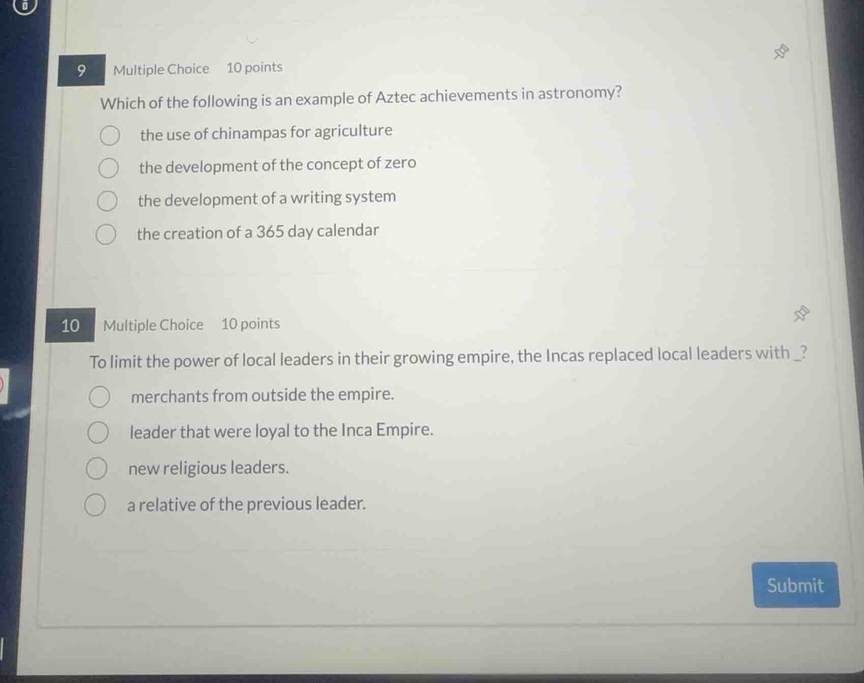 9 multiple choice 10 points which of the following is an example of azt…