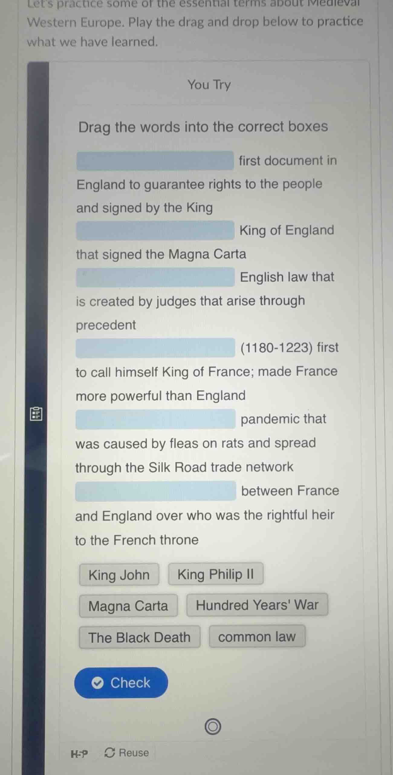 lets practice some of the essential terms about medieval western europe…