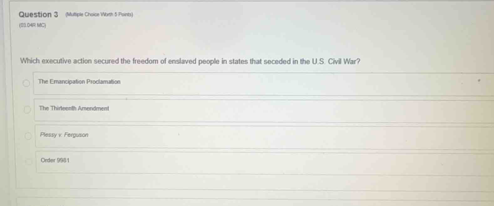 question 3 (multiple choice worth 5 points) (03.04r mc) which executive…