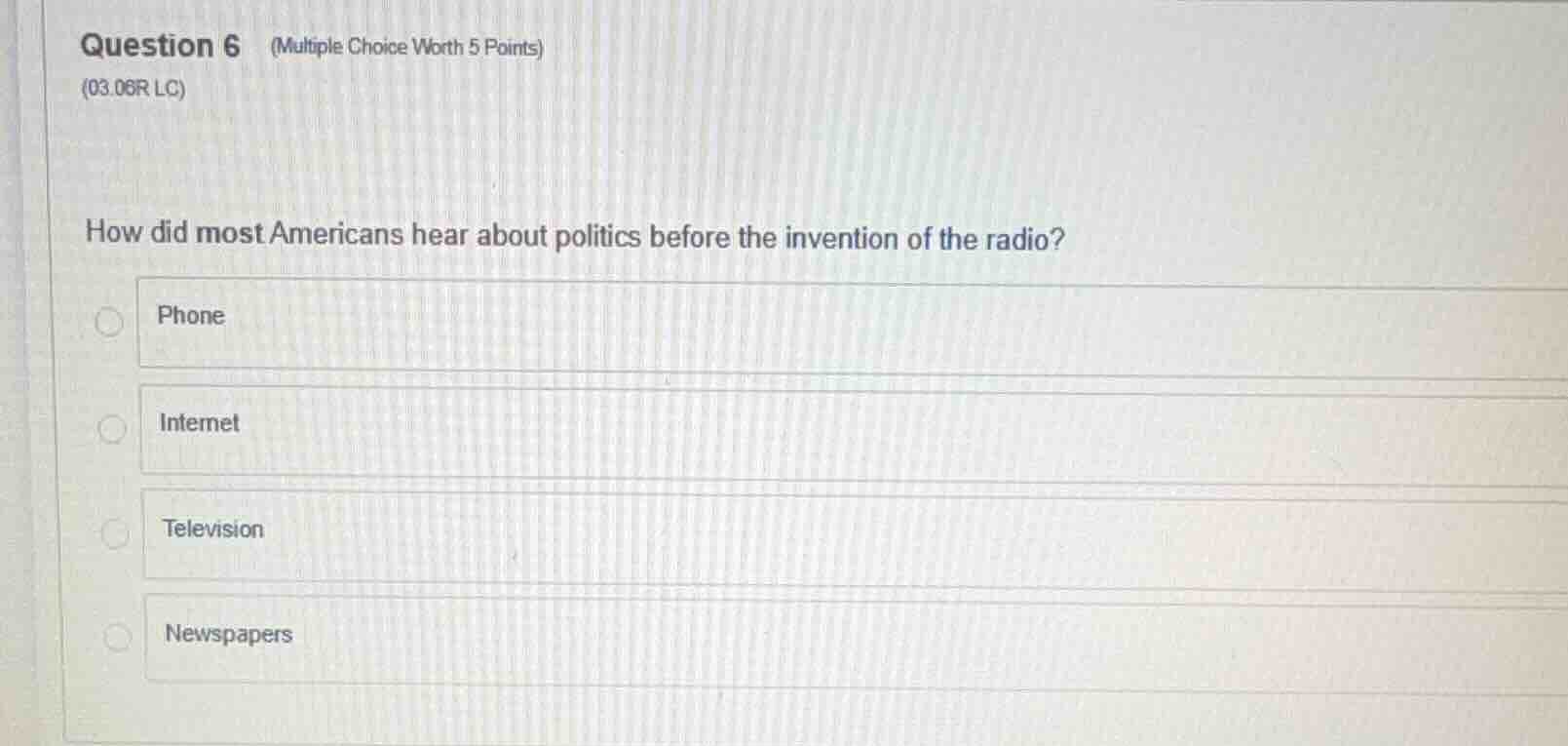 question 6 (multiple choice worth 5 points) (03.06r lc) how did most am…