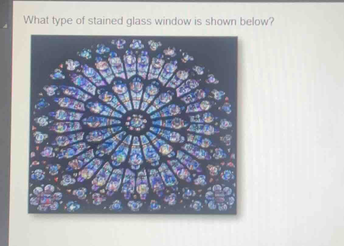 what type of stained glass window is shown below?