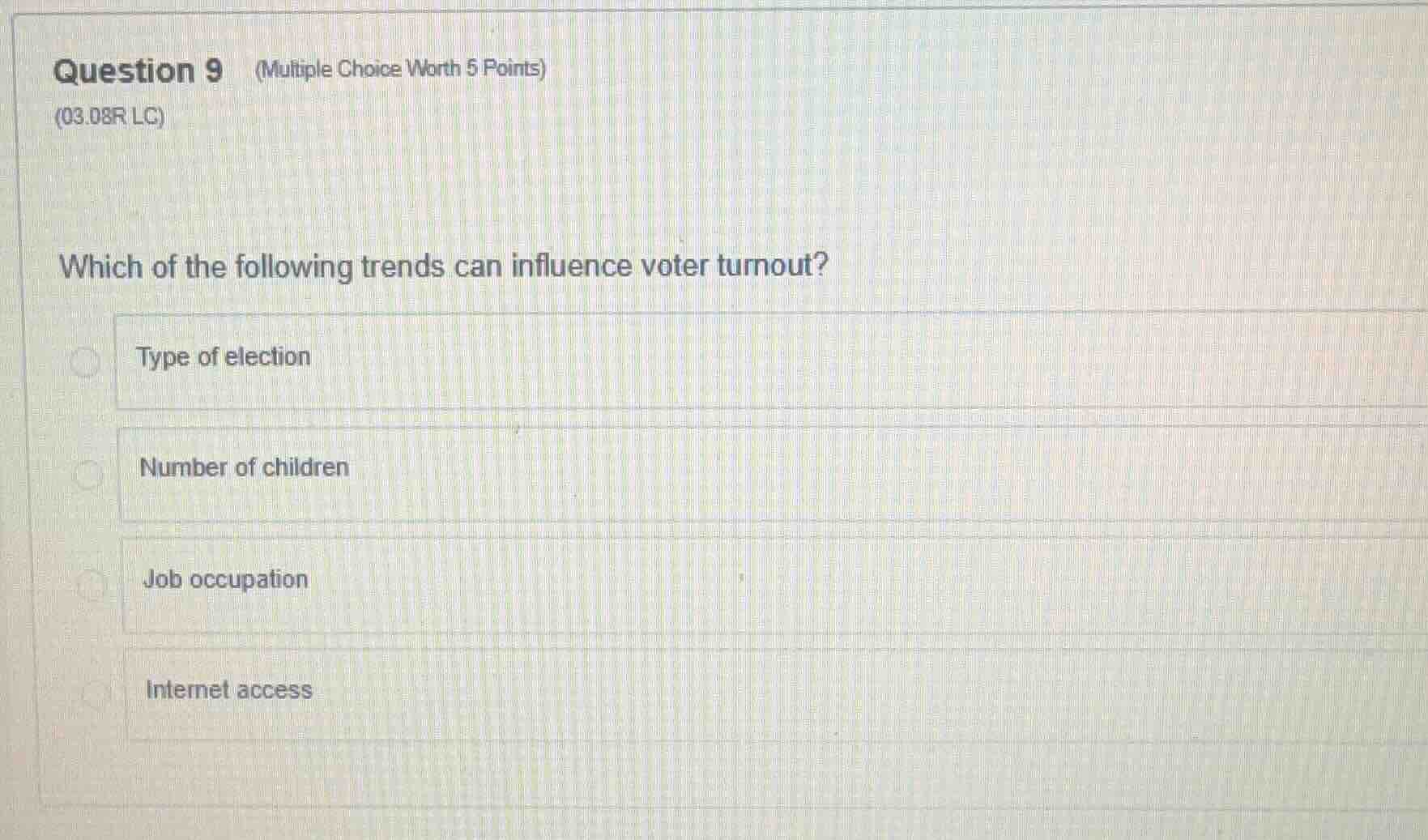 question 9 (multiple choice worth 5 points) (03.08r lc) which of the fo…