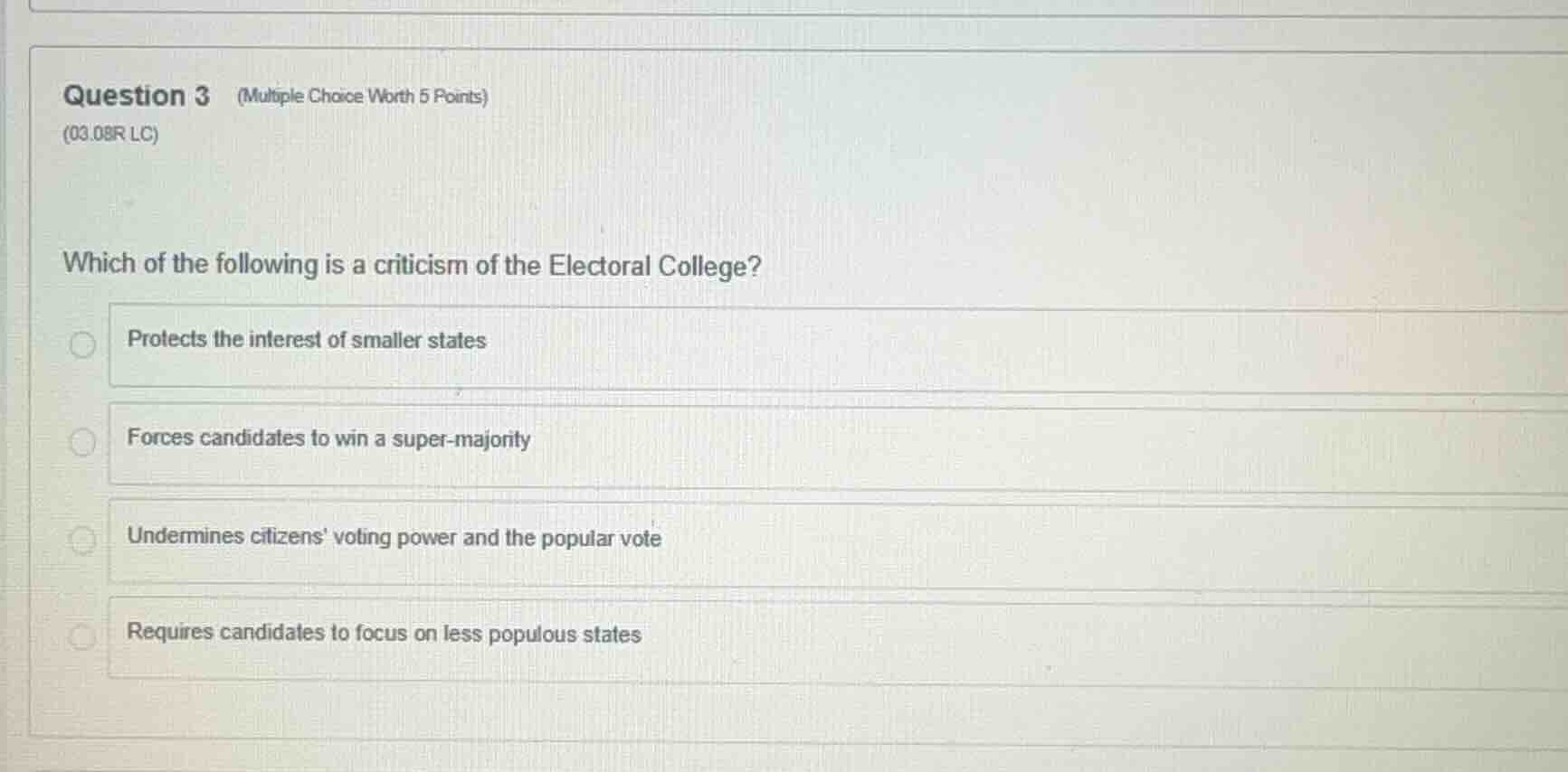 question 3 (multiple choice worth 5 points) (03.08r lc) which of the fo…