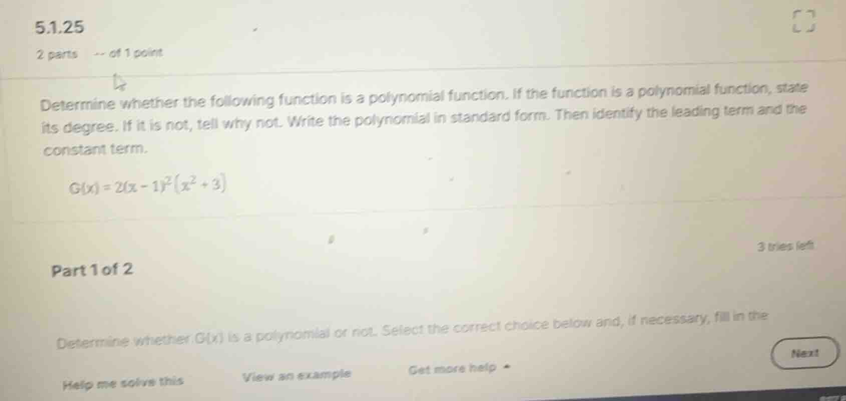 determine whether the following function is a polynomial function. if t…