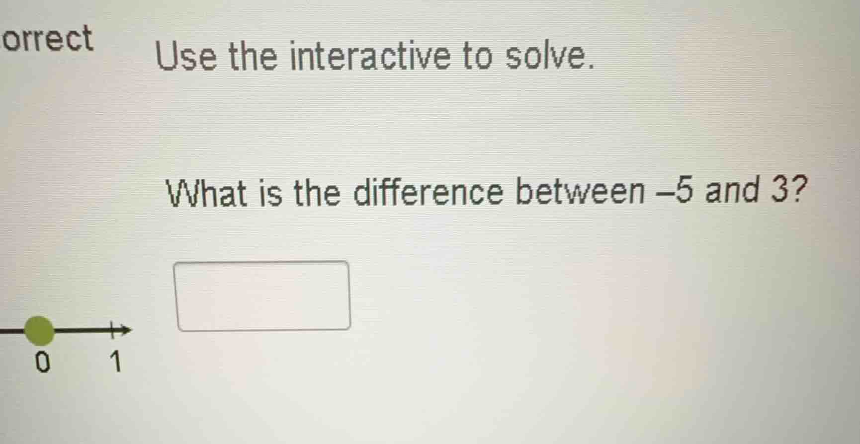 what is the difference between -5 and 3?