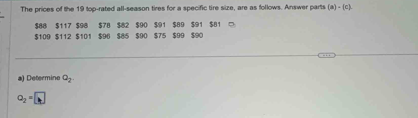 the prices of the 19 top-rated all-season tires for a specific tire siz…