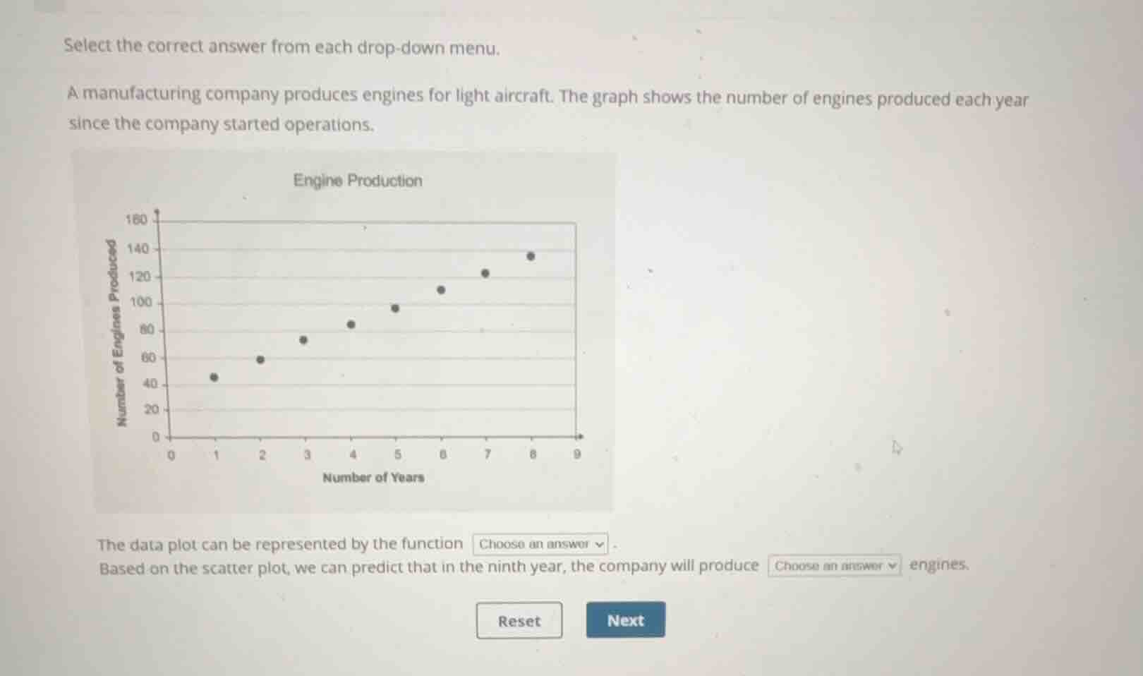 select the correct answer from each drop-down menu. a manufacturing com…