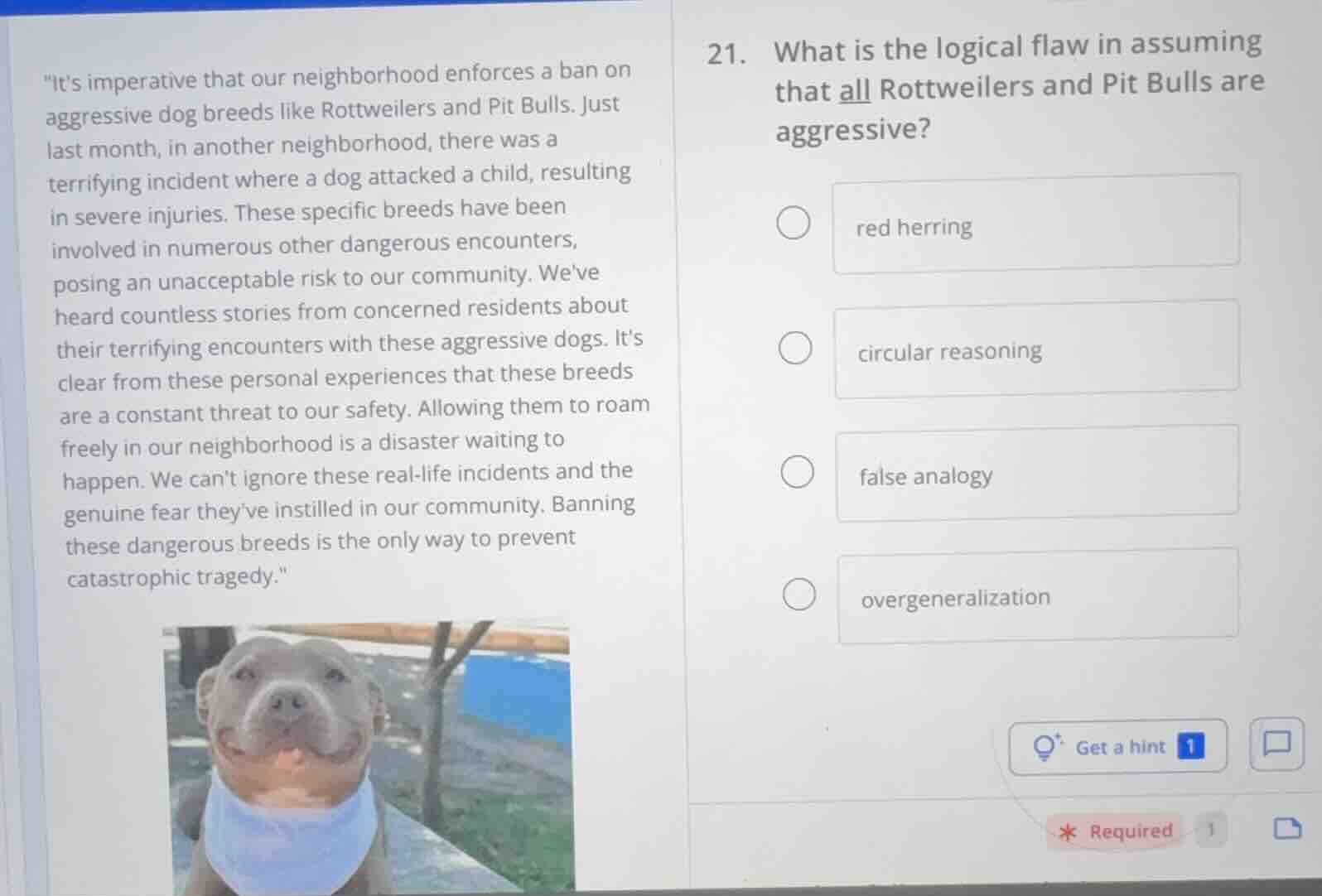 \its imperative that our neighborhood enforces a ban on aggressive dog …