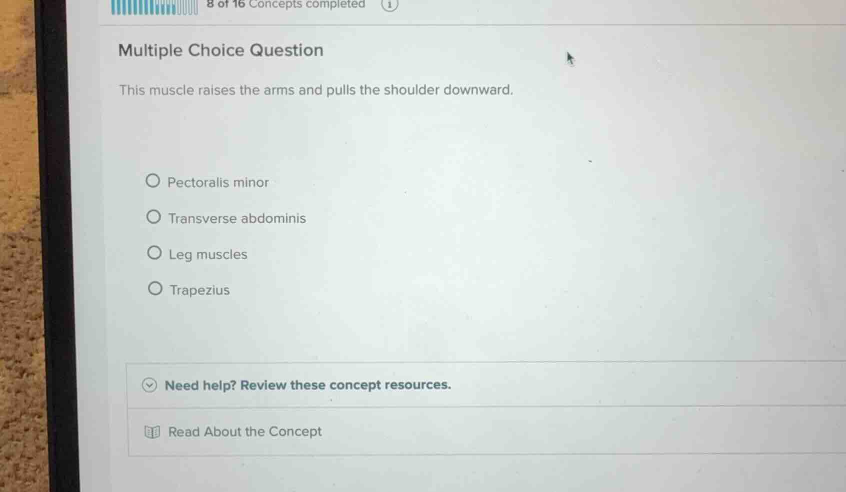 multiple choice question this muscle raises the arms and pulls the shou…