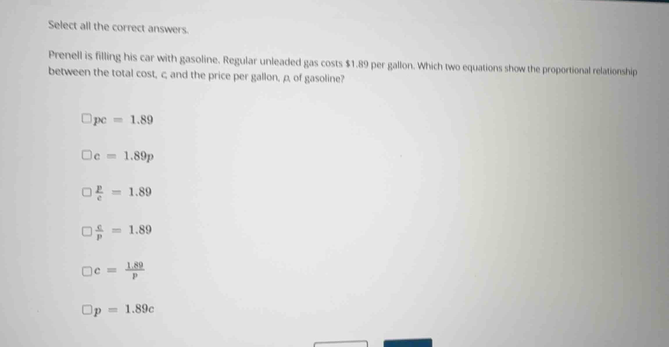 select all the correct answers. prenell is filling his car with gasolin…