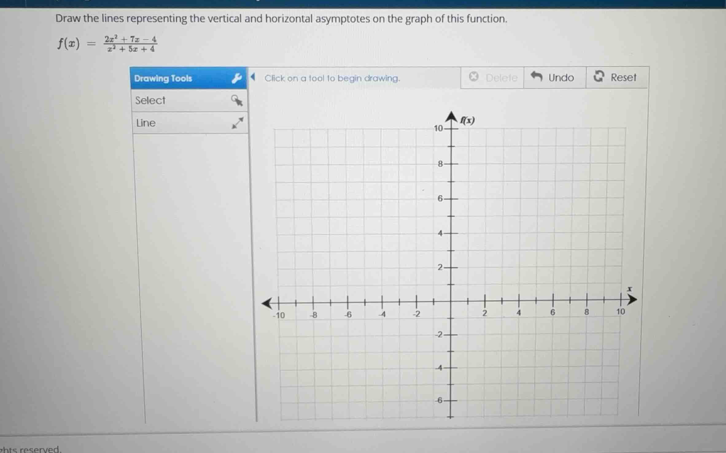 draw the lines representing the vertical and horizontal asymptotes on t…