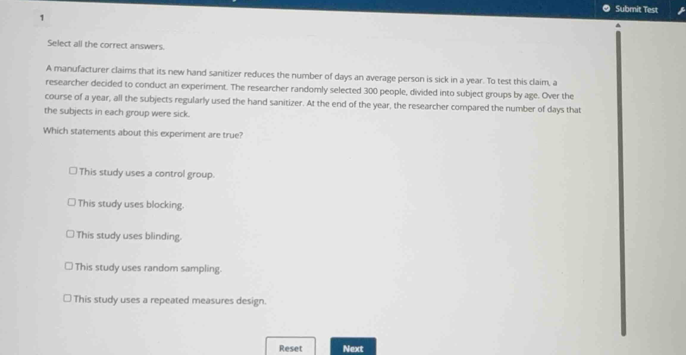 select all the correct answers. a manufacturer claims that its new hand…