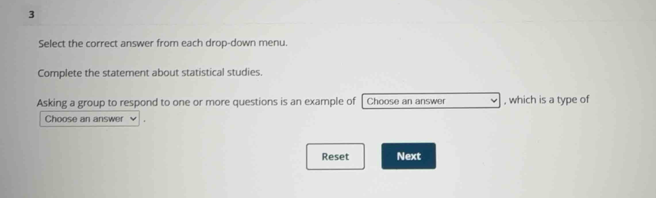 select the correct answer from each drop-down menu. complete the statem…