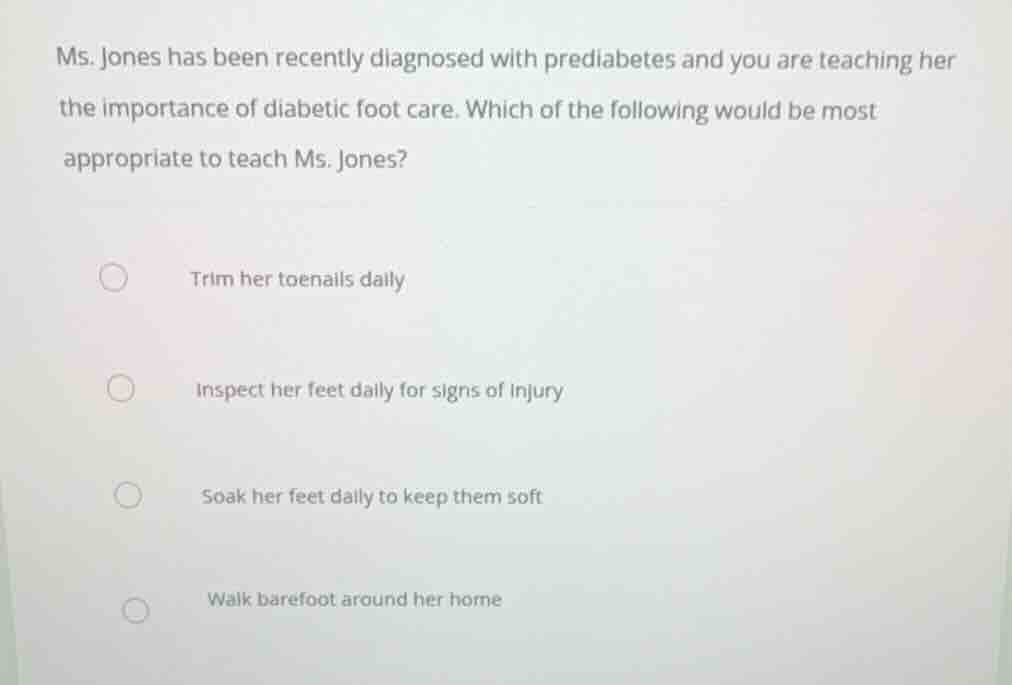 ms. jones has been recently diagnosed with prediabetes and you are teac…
