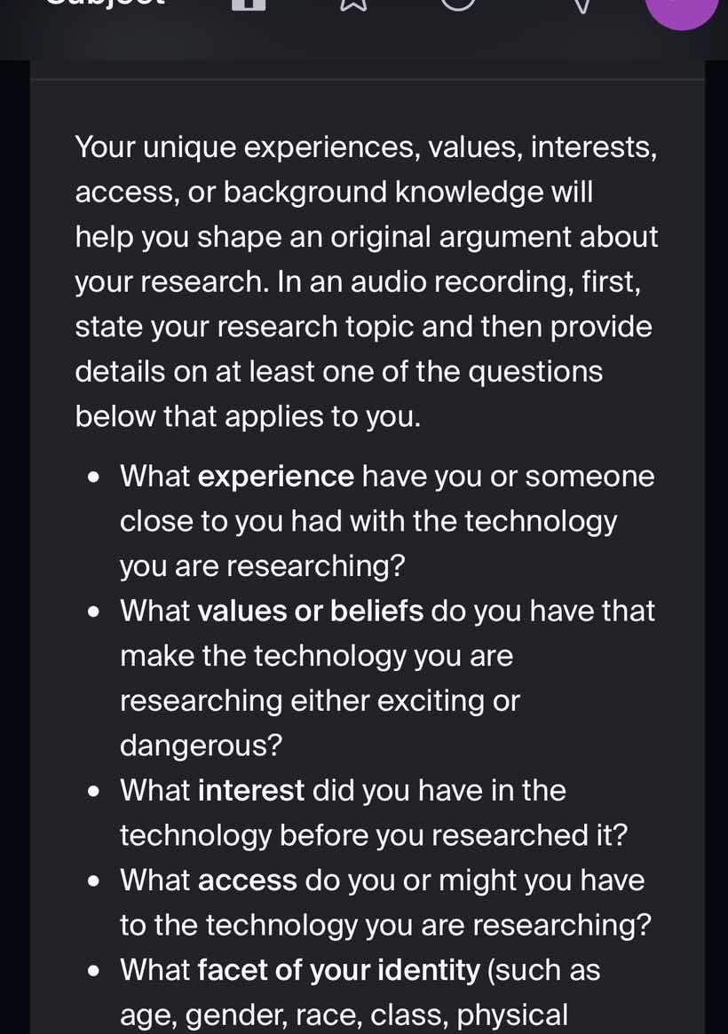 your unique experiences, values, interests, access, or background knowl…