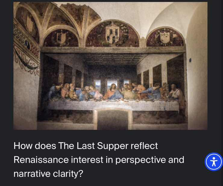 how does the last supper reflect renaissance interest in perspective an…