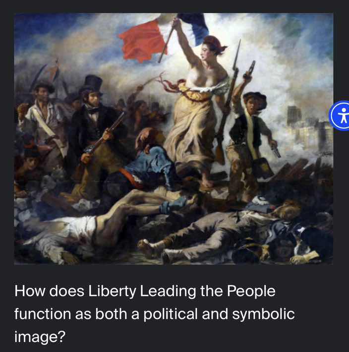 how does liberty leading the people function as both a political and sy…