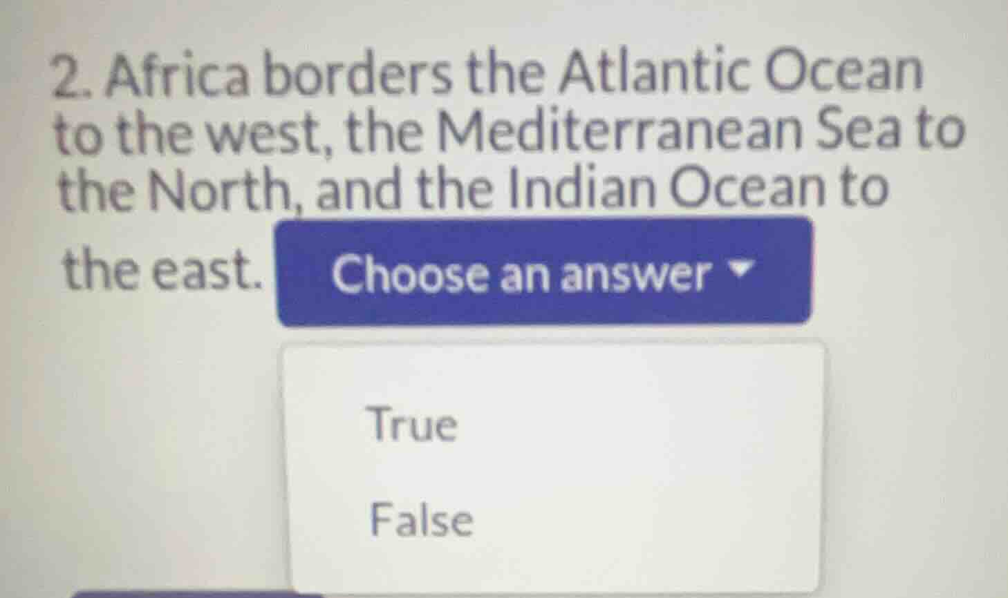 2. africa borders the atlantic ocean to the west, the mediterranean sea…