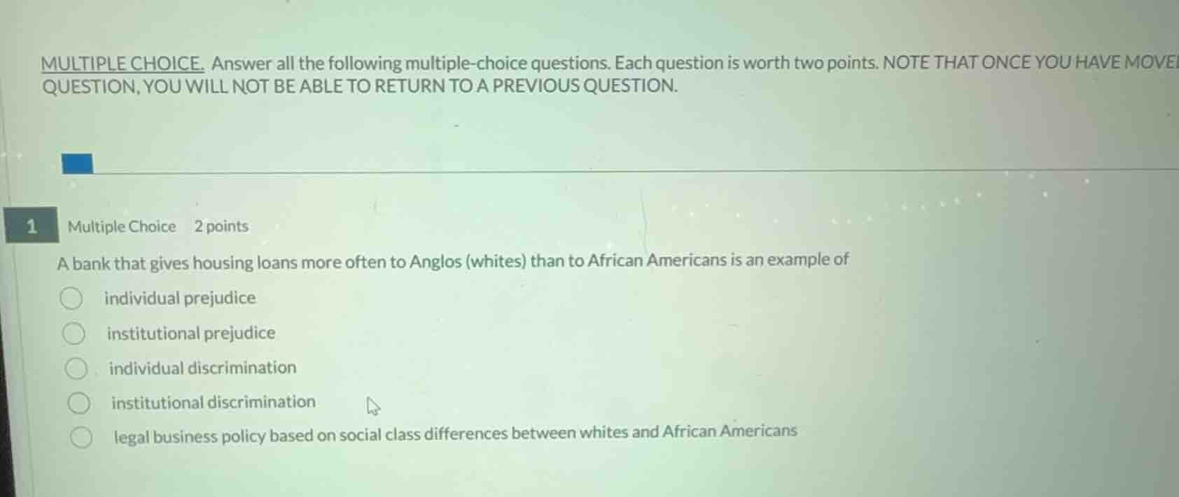 multiple choice. answer all the following multiple-choice questions. ea…