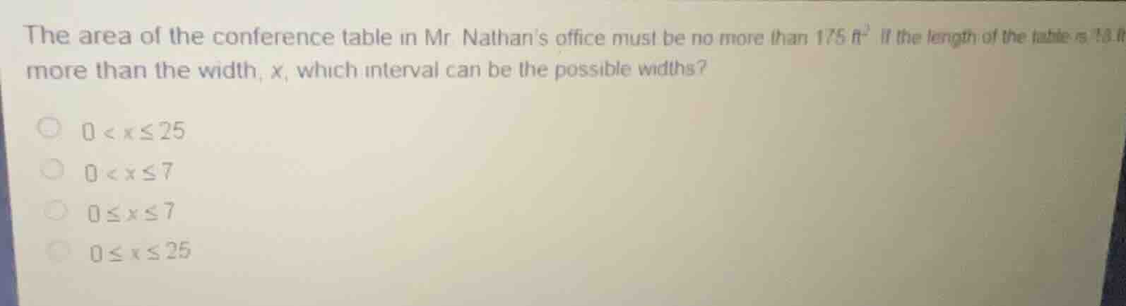 the area of the conference table in mr. nathans office must be no more …