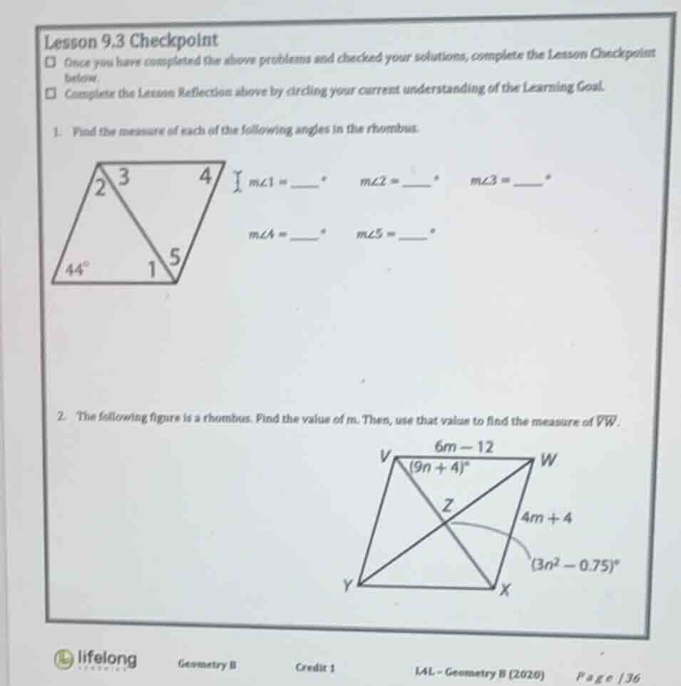 lesson 9.3 checkpoint once you have completed the above problems and ch…