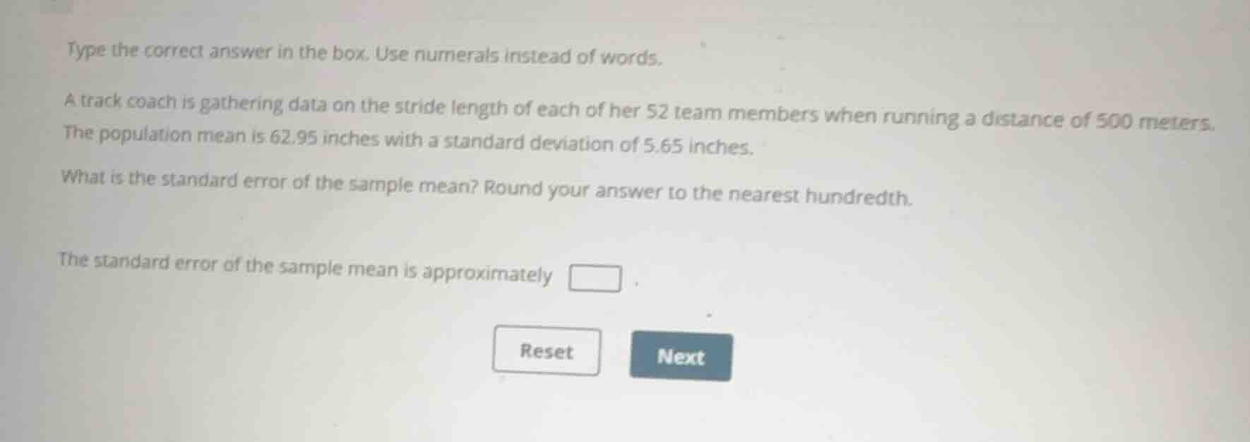 type the correct answer in the box. use numerals instead of words. a tr…