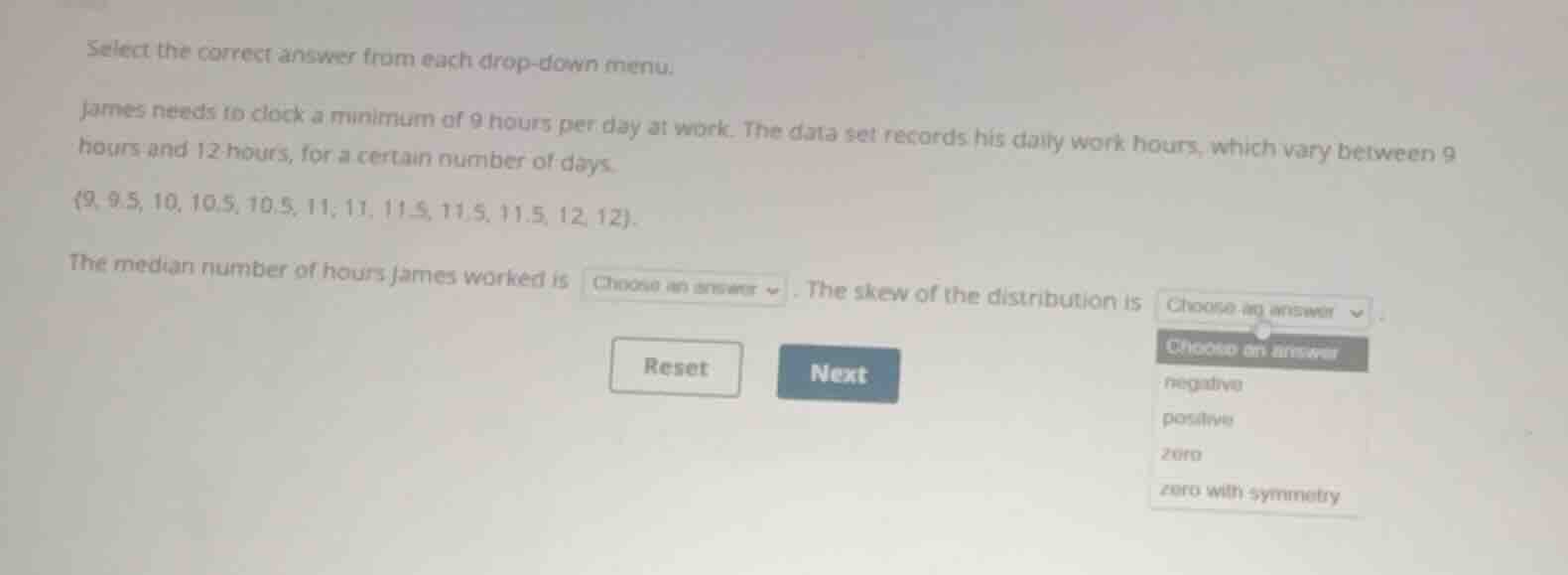 select the correct answer from each drop-down menu. james needs to cloc…