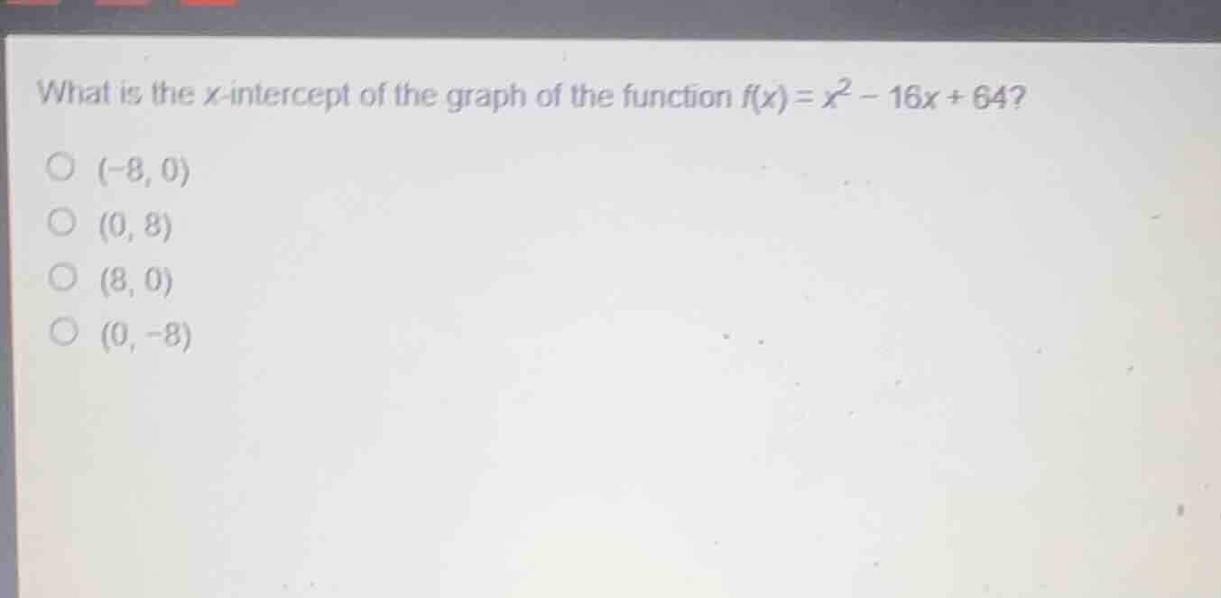 what is the \\(x\\)-intercept of the graph of the function \\(f(x) = x^…
