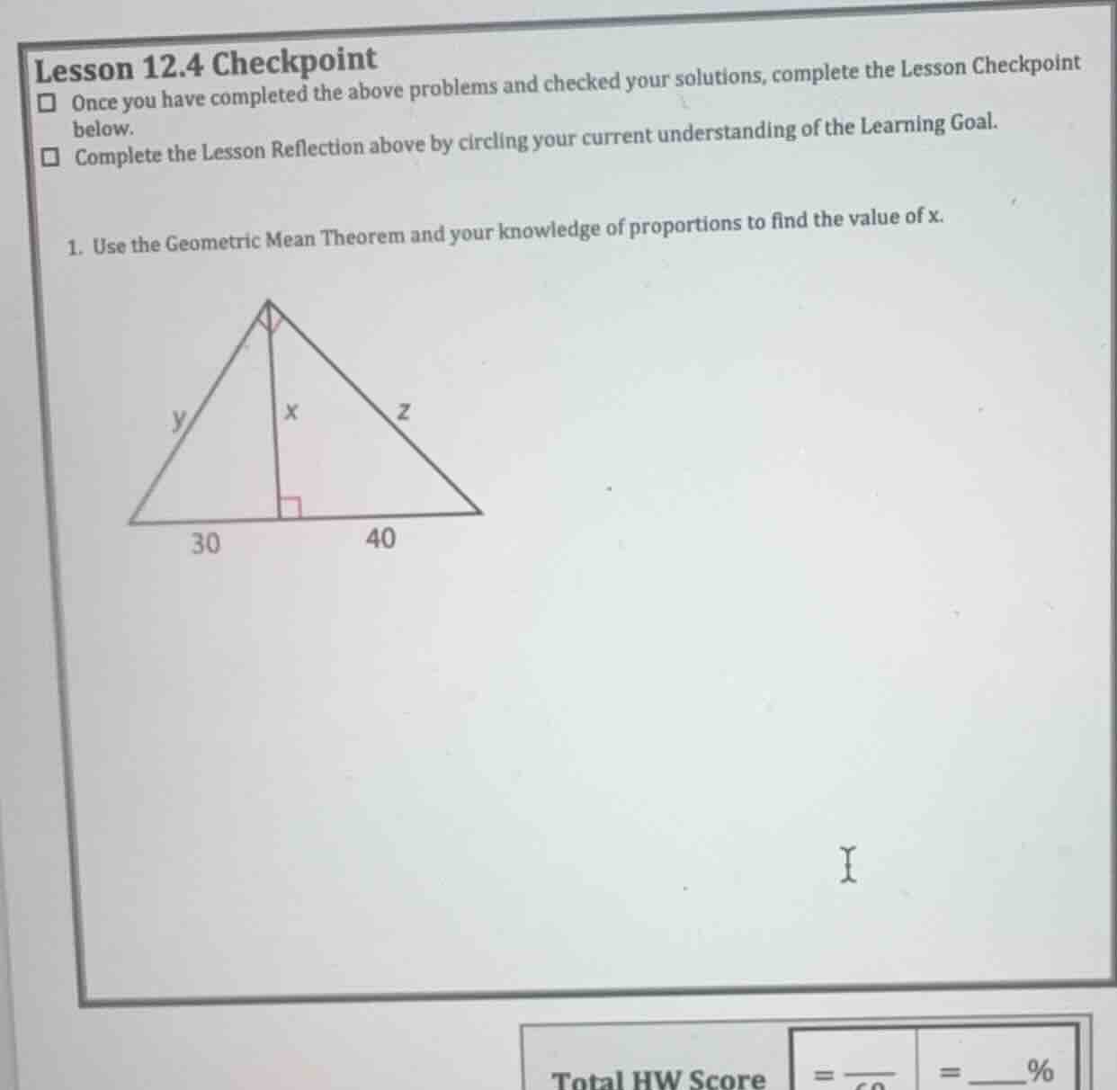 lesson 12.4 checkpoint once you have completed the above problems and c…