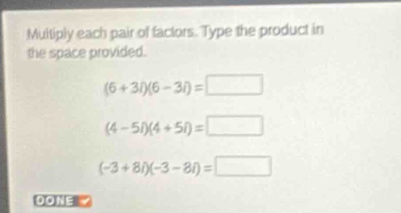 multiply each pair of factors. type the product in the space provided. …
