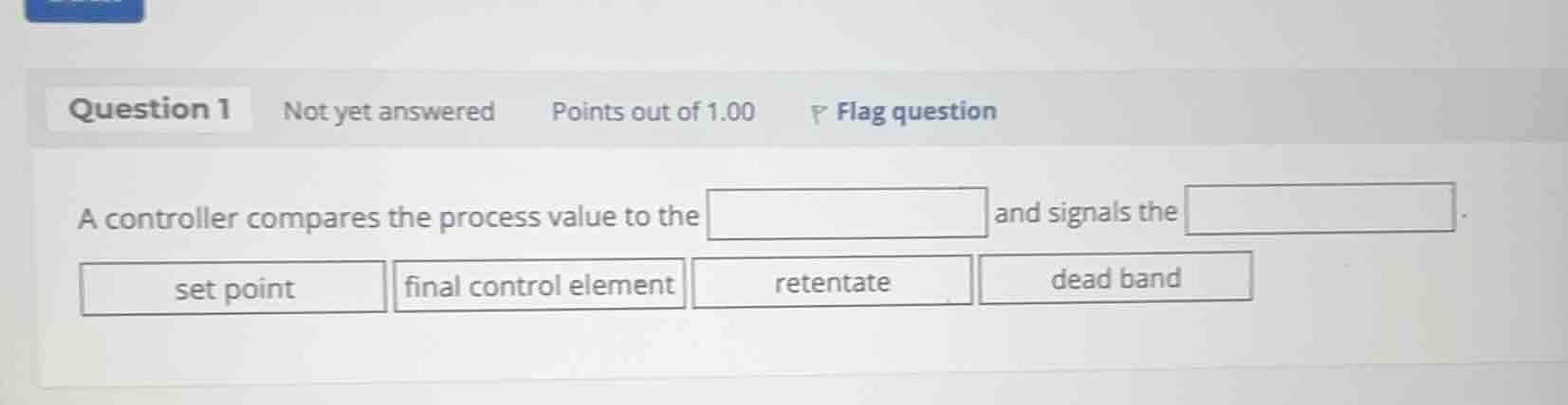 a controller compares the process value to the blank and signals the bl…
