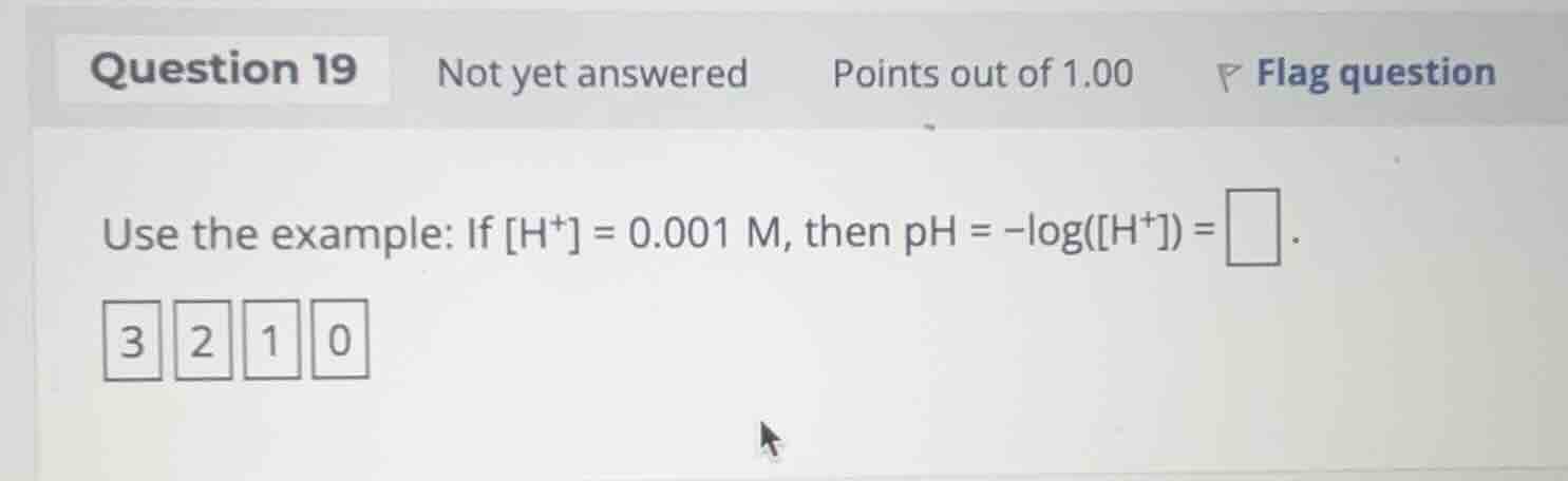 use the example: if \\(\\text{h}^+ = 0.001\\text{ m}\\), then \\(\\text…