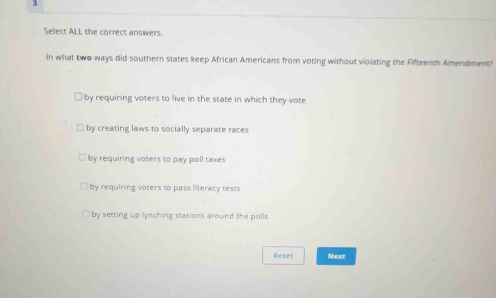 select all the correct answers. in what two ways did southern states ke…
