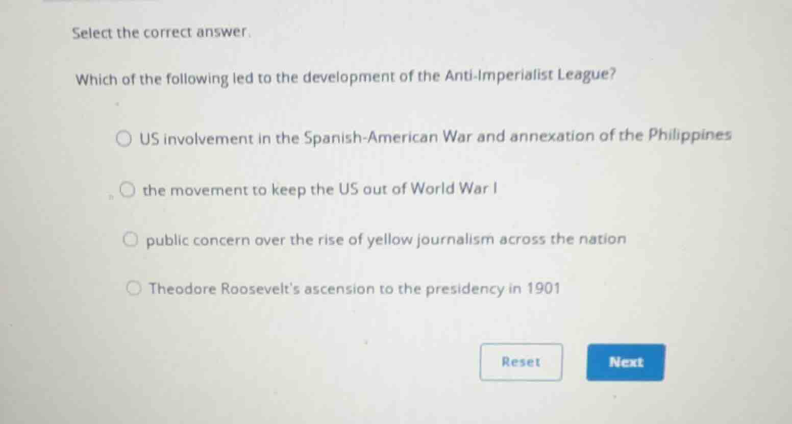 select the correct answer. which of the following led to the developmen…