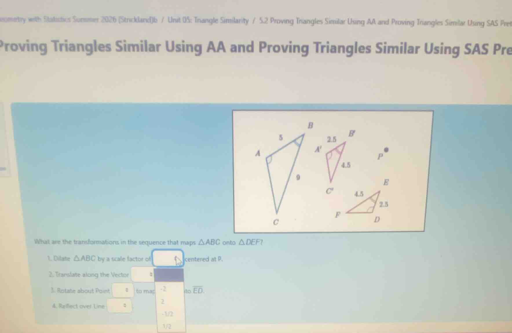proving triangles similar using aa and proving triangles similar using …