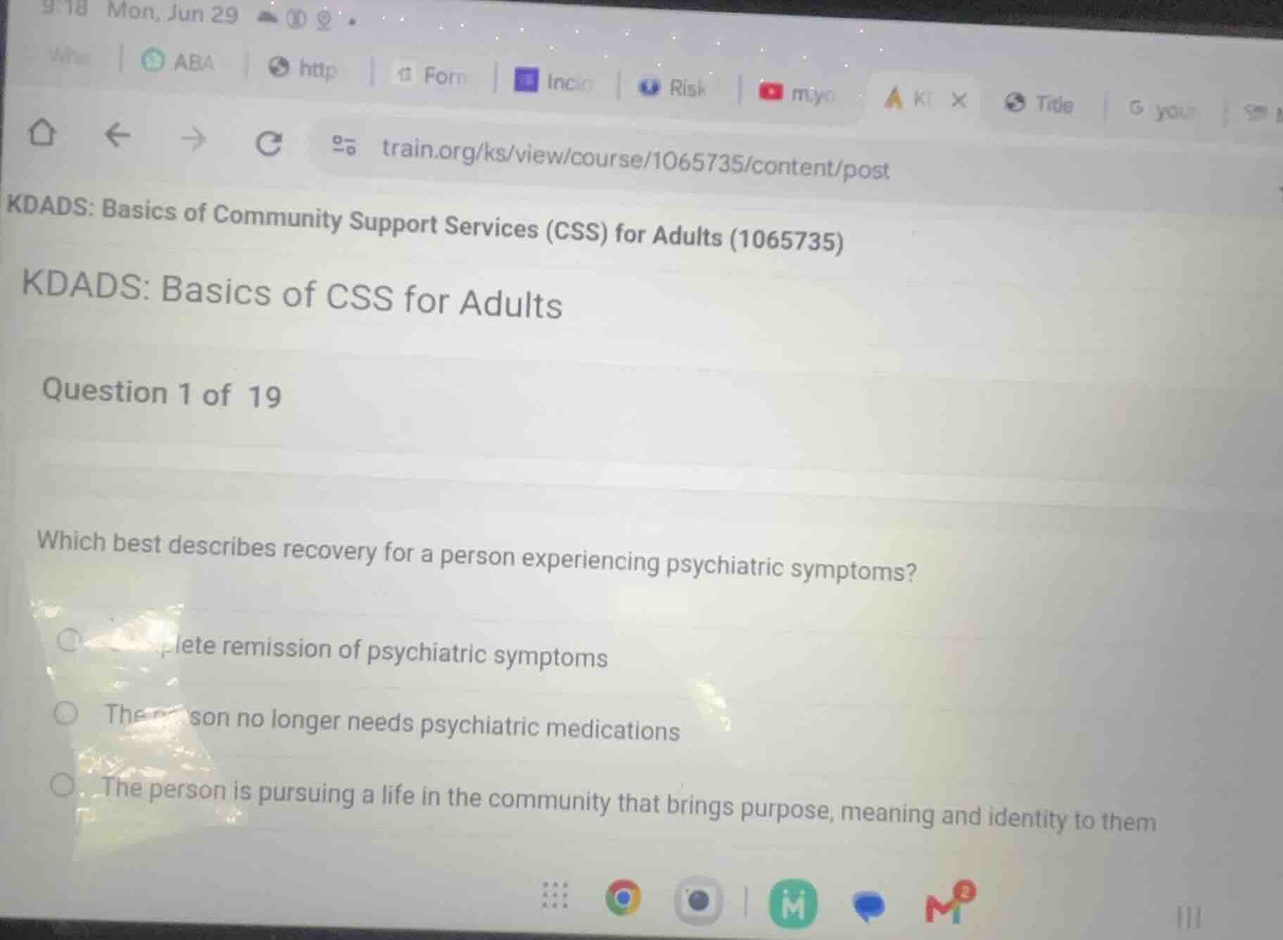 kdads: basics of css for adults question 1 of 19 which best describes r…