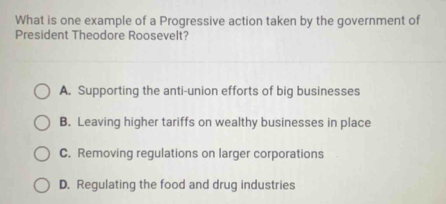 what is one example of a progressive action taken by the government of …