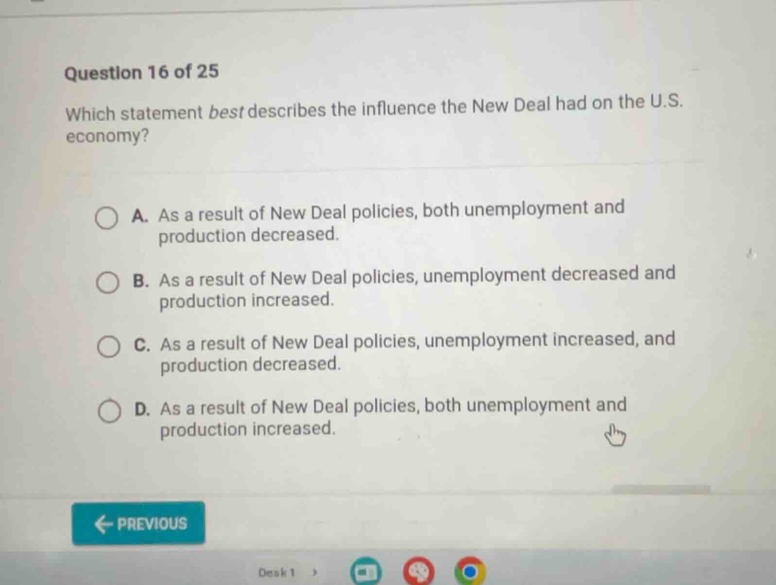 question 16 of 25 which statement best describes the influence the new …