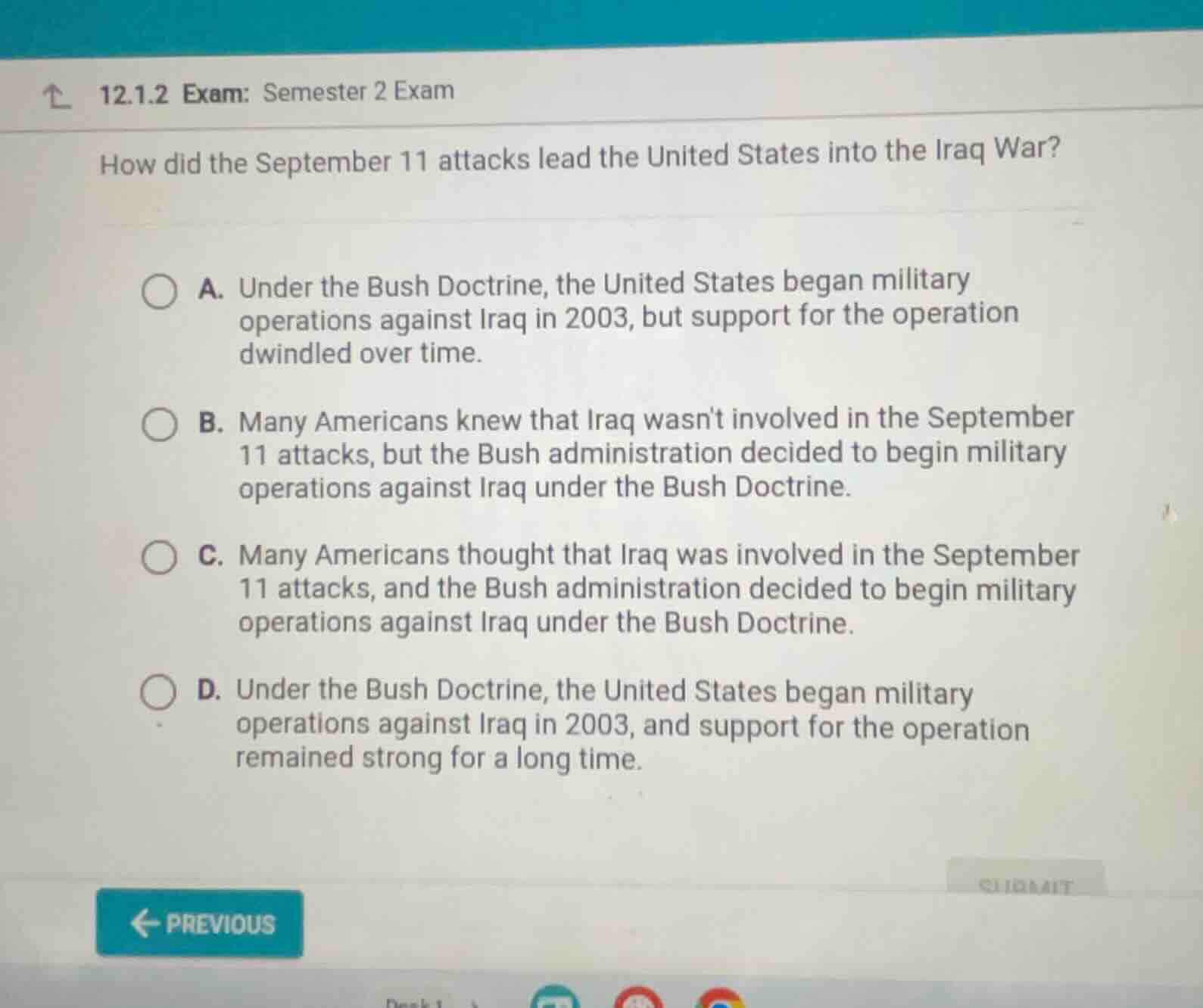 how did the september 11 attacks lead the united states into the iraq w…
