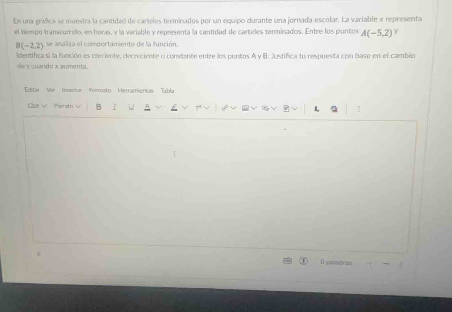 en una gráfica se muestra la cantidad de carteles terminados por un equ…