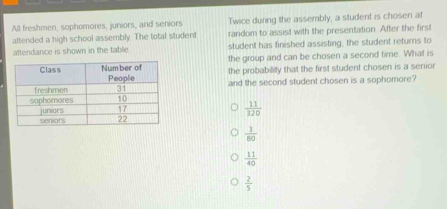 all freshmen, sophomores, juniors, and seniors attended a high school a…