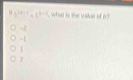if \\(8^{3b-1} = 8^{b+3}\\), what is the value of \\(b\\)? -2 -1 1 2
