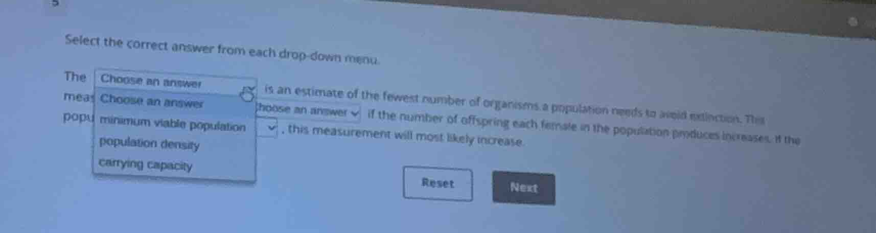 select the correct answer from each drop-down menu. the choose an answe…