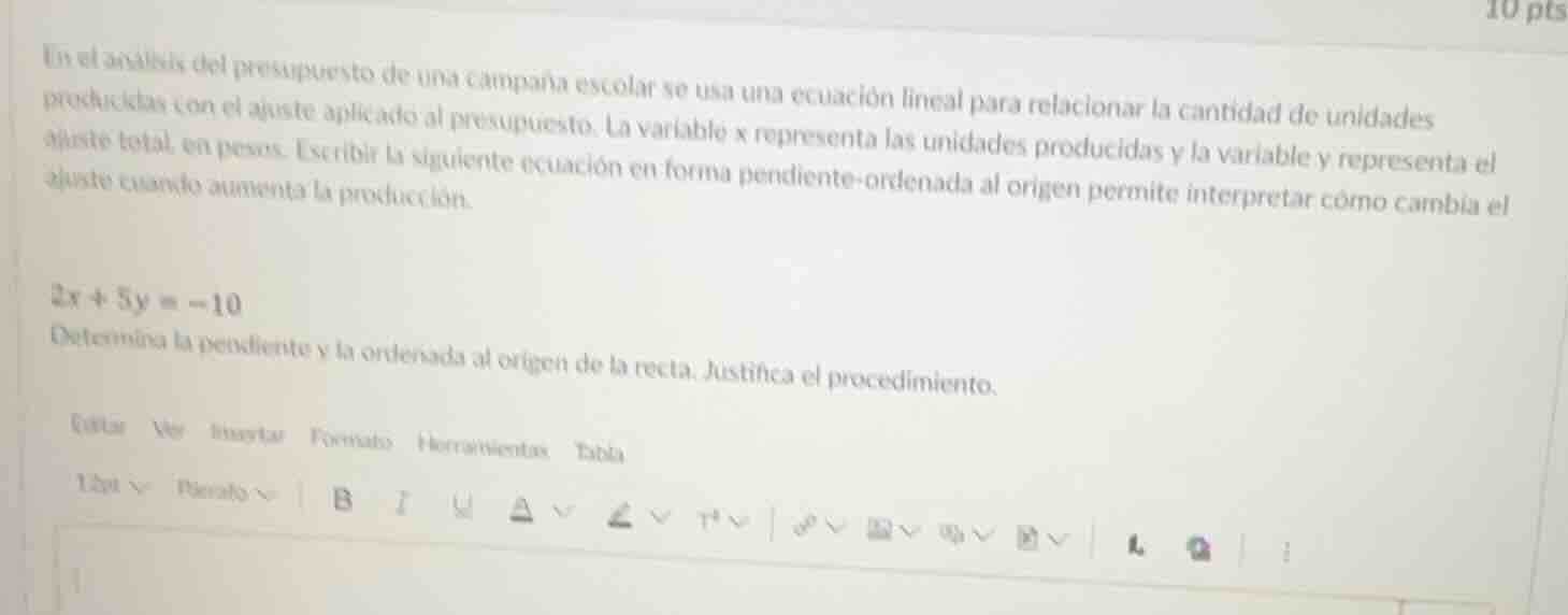 en el análisis del presupuesto de una campaña escolar se usa una ecuaci…
