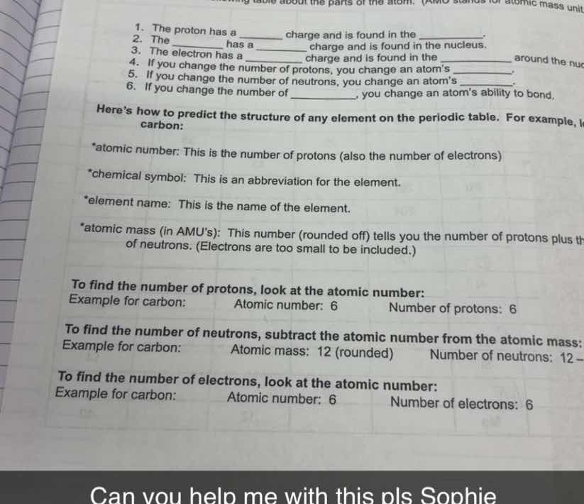 1. the proton has a ________ charge and is found in the ________. 2. th…