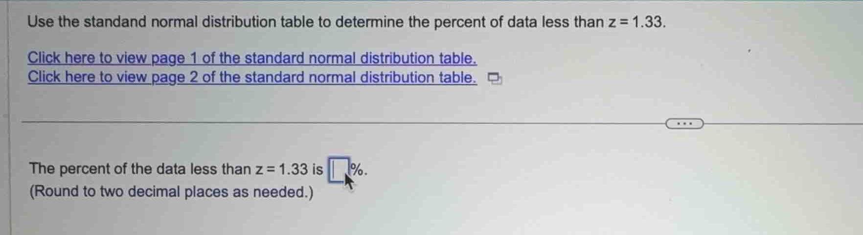 use the standard normal distribution table to determine the percent of …