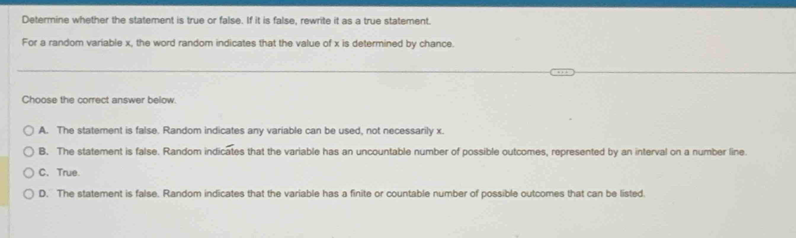 determine whether the statement is true or false. if it is false, rewri…