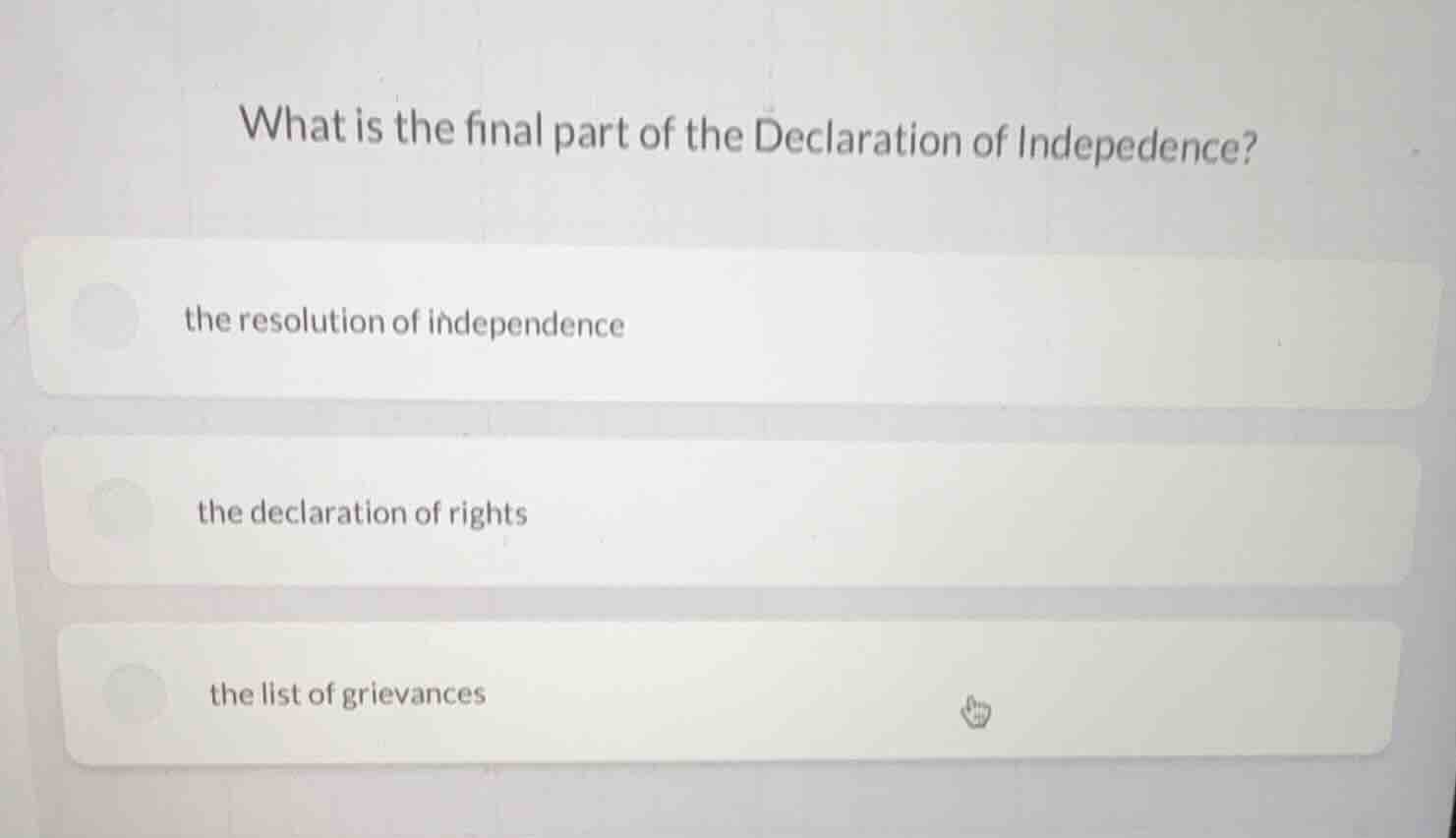 what is the final part of the declaration of independence? the resoluti…